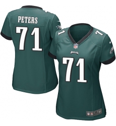Women's Nike Philadelphia Eagles #71 Jason Peters Game Midnight Green Team Color NFL Jersey