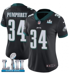 Women's Nike Philadelphia Eagles #34 Donnel Pumphrey Black Alternate Vapor Untouchable Limited Player Super Bowl LII NFL Jersey