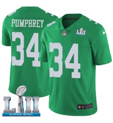 Youth Nike Philadelphia Eagles #34 Donnel Pumphrey Limited Green Rush Vapor Untouchable Super Bowl LII NFL Jersey