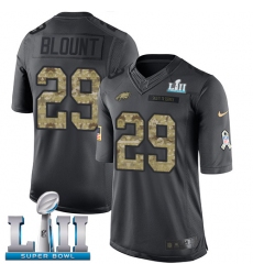 Youth Nike Philadelphia Eagles #29 LeGarrette Blount Limited Black 2016 Salute to Service Super Bowl LII NFL Jersey