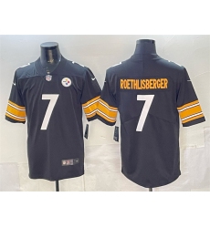 Men's Pisttburgn Steelers #7 Ben Roethlisberger Black Vapor Untouchable Limited Stitched Football Jersey