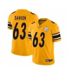 Men's Pittsburgh Steelers #63 Dermontti Dawson Limited Gold Inverted Legend Football Jersey