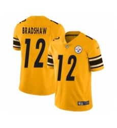Women's Pittsburgh Steelers #12 Terry Bradshaw Limited Gold Inverted Legend Football Jersey