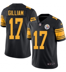 Men's Nike Pittsburgh Steelers #17 Joe Gilliam Limited Black Rush Vapor Untouchable NFL Jersey