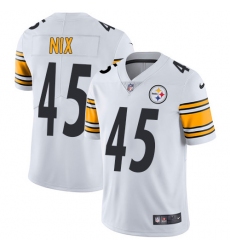 Men's Nike Pittsburgh Steelers #45 Roosevelt Nix White Vapor Untouchable Limited Player NFL Jersey