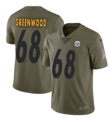 Youth Nike Pittsburgh Steelers #68 L.C. Greenwood Limited Olive 2017 Salute to Service NFL Jersey