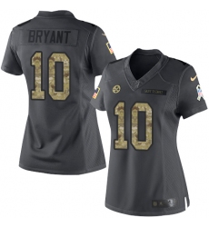 Women's Nike Pittsburgh Steelers #10 Martavis Bryant Limited Black 2016 Salute to Service NFL Jersey