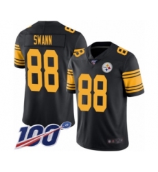 Men's Pittsburgh Steelers #88 Lynn Swann Limited Black Rush Vapor Untouchable 100th Season Football Jersey
