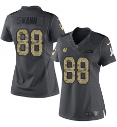 Women's Nike Pittsburgh Steelers #88 Lynn Swann Limited Black 2016 Salute to Service NFL Jersey