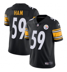 Youth Nike Pittsburgh Steelers #59 Jack Ham Black Team Color Vapor Untouchable Limited Player NFL Jersey