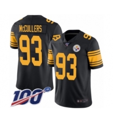 Youth Pittsburgh Steelers #93 Dan McCullers Limited Black Rush Vapor Untouchable 100th Season Football Jersey