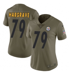 Women's Nike Pittsburgh Steelers #79 Javon Hargrave Limited Olive 2017 Salute to Service NFL Jersey