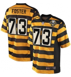 Men's Nike Pittsburgh Steelers #73 Ramon Foster Limited Yellow/Black Alternate 80TH Anniversary Throwback NFL Jersey