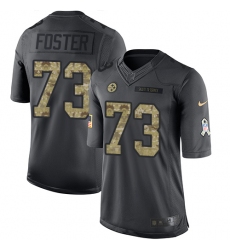 Youth Nike Pittsburgh Steelers #73 Ramon Foster Limited Black 2016 Salute to Service NFL Jersey