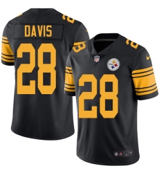 Youth Nike Pittsburgh Steelers #28 Sean Davis Limited Black Rush Vapor Untouchable NFL Jersey