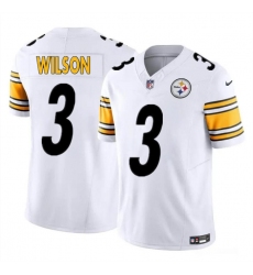 Men's Pittsburgh Steelers #3 Russell Wilson White F.U.S.E. Vapor Untouchable Limited Football Stitched Jersey