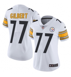 Women's Nike Pittsburgh Steelers #77 Marcus Gilbert White Vapor Untouchable Limited Player NFL Jersey