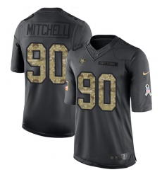 Men's Nike San Francisco 49ers #90 Earl Mitchell Limited Black 2016 Salute to Service NFL Jersey