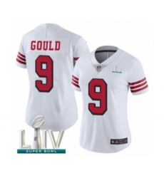 Women's San Francisco 49ers #9 Robbie Gould Limited White Rush Vapor Untouchable Super Bowl LIV Bound Football Jersey