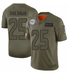 Men's Seattle Seahawks #25 Richard Sherman Limited Camo 2019 Salute to Service Football Jersey