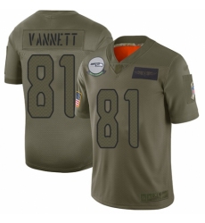 Women's Seattle Seahawks #81 Nick Vannett Limited Camo 2019 Salute to Service Football Jersey