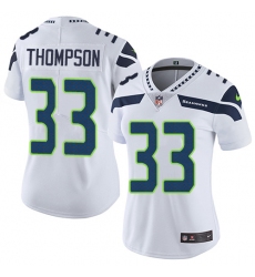 Women's Nike Seattle Seahawks #33 Tedric Thompson White Vapor Untouchable Limited Player NFL Jersey