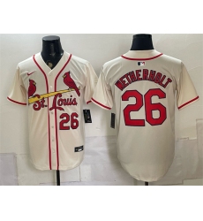 Men's St. Louis Cardinals #26 JJ Wetherholt Cream Limited Stitched Baseball Jersey