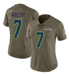Women's Nike Seattle Seahawks #7 Blair Walsh Limited Olive 2017 Salute to Service NFL Jersey