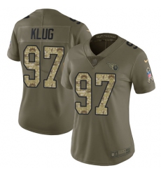 Women's Nike Tennessee Titans #97 Karl Klug Limited Olive/Camo 2017 Salute to Service NFL Jersey