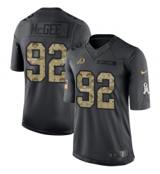 Youth Nike Washington Redskins #92 Stacy McGee Limited Black 2016 Salute to Service NFL Jersey