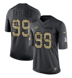 Men's Nike Washington Redskins #99 Phil Taylor Limited Black 2016 Salute to Service NFL Jersey