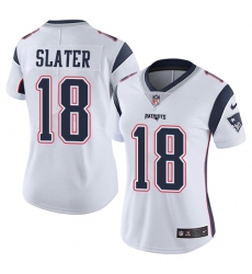 Women's Nike New England Patriots #18 Matthew Slater White Vapor Untouchable Limited Player NFL Jersey