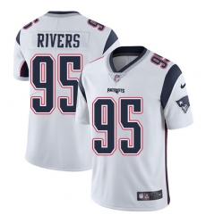 Men's Nike New England Patriots #95 Derek Rivers White Vapor Untouchable Limited Player NFL Jersey