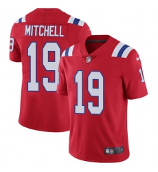 Youth Nike New England Patriots #19 Malcolm Mitchell Red Alternate Vapor Untouchable Limited Player NFL Jersey
