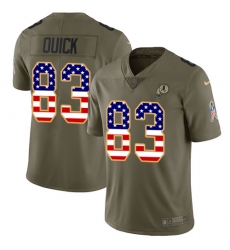 Men's Nike Washington Redskins #83 Brian Quick Limited Olive/USA Flag 2017 Salute to Service NFL Jersey