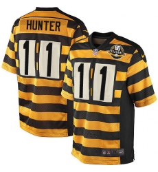 Men's Nike Pittsburgh Steelers #11 Justin Hunter Limited Yellow/Black Alternate 80TH Anniversary Throwback NFL Jersey