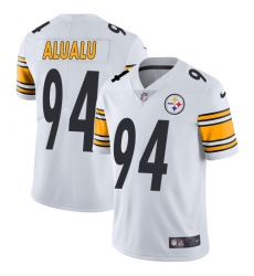 Men's Nike Pittsburgh Steelers #94 Tyson Alualu White Vapor Untouchable Limited Player NFL Jersey