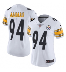 Women's Nike Pittsburgh Steelers #94 Tyson Alualu White Vapor Untouchable Limited Player NFL Jersey