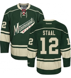 Women's Reebok Minnesota Wild #12 Eric Staal Authentic Green Third NHL Jersey