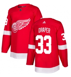 Youth Adidas Detroit Red Wings #33 Kris Draper Authentic Red Home NHL Jersey