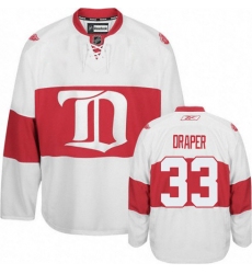 Youth Reebok Detroit Red Wings #33 Kris Draper Authentic White Third NHL Jersey