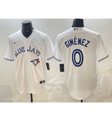 Men's Toronto Blue Jays #0 Andrés Giménez White 2025 Cool Base Stitched Baseball Jersey
