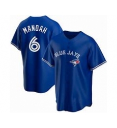 Men's Toronto Blue Jays #6 Alek Manoah Blue Stitched MLB Cool Base Nike Jersey