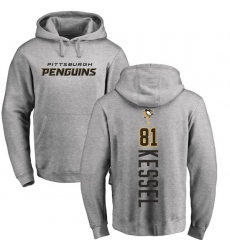 NHL Adidas Pittsburgh Penguins #81 Phil Kessel Ash Backer Pullover Hoodie