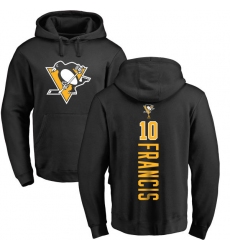 NHL Adidas Pittsburgh Penguins #10 Ron Francis Black Backer Pullover Hoodie