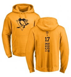 NHL Adidas Pittsburgh Penguins #17 Bryan Rust Gold One Color Backer Pullover Hoodie