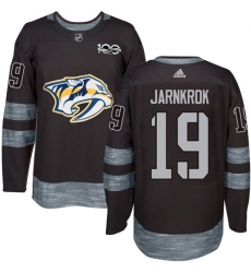 Men's Adidas Nashville Predators #19 Calle Jarnkrok Authentic Black 1917-2017 100th Anniversary NHL Jersey