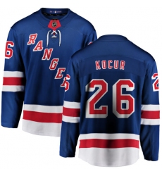 Youth New York Rangers #26 Joe Kocur Fanatics Branded Royal Blue Home Breakaway NHL Jersey