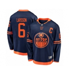 Men's Edmonton Oilers #11 Mark Messier Authentic Navy Blue Alternate Fanatics Branded Breakaway Hockey Jersey