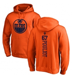 NHL Adidas Edmonton Oilers #67 Benoit Pouliot Orange One Color Backer Pullover Hoodie